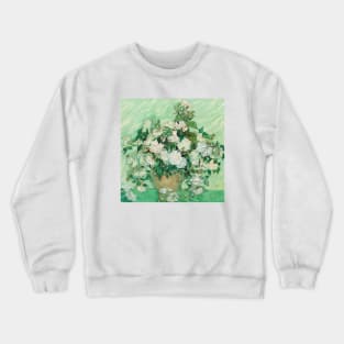 Vincent Van Gogh- Vase with Roses Crewneck Sweatshirt